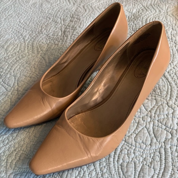 Joan & David Shoes - LAST CHANCE TO BUY Nude Wedges w/ pointed toe